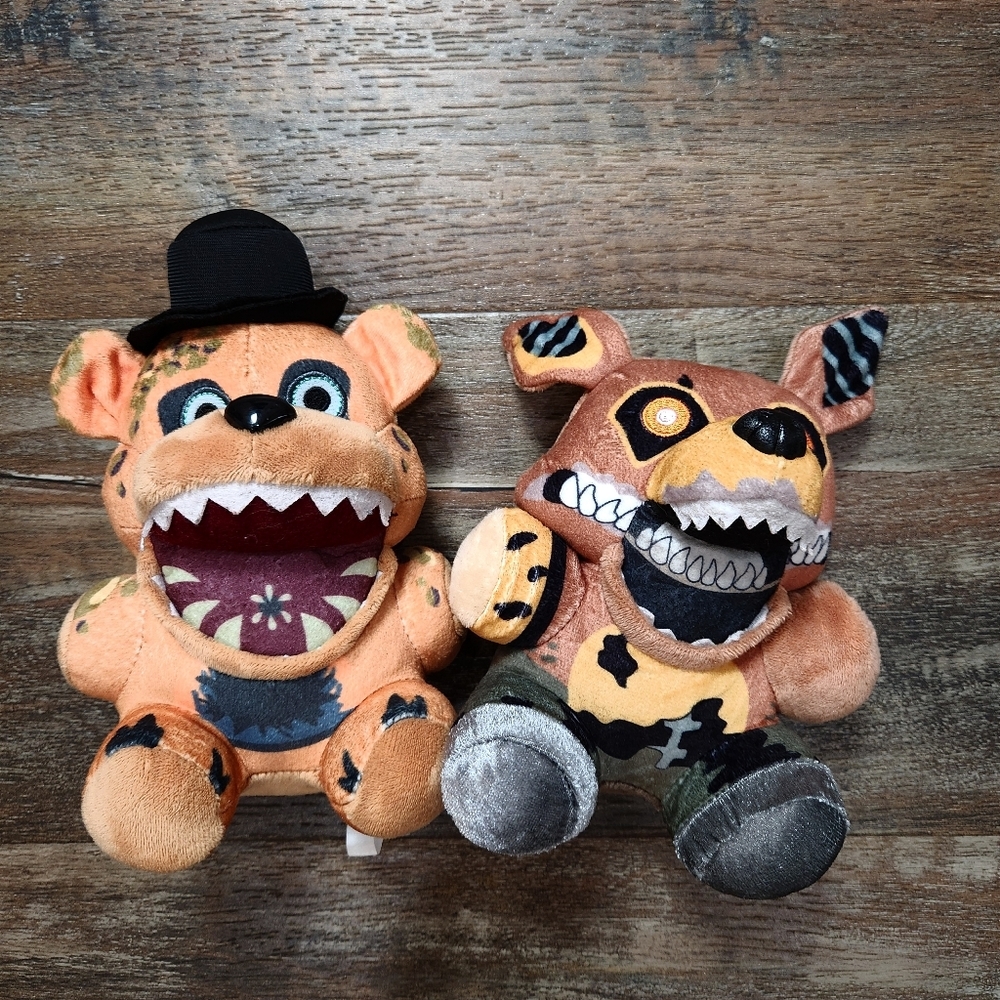 PAIR OF FIVE NIGHTS AT FREDDY'S PLUSH DOLLS
